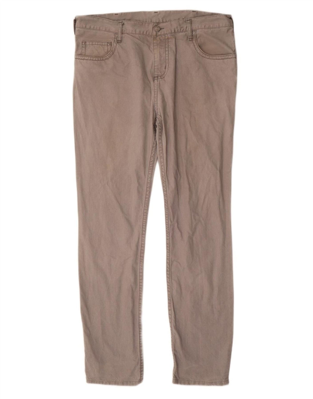 CARHARTT Mens Slim Casual Trousers W36 L34 Grey Cotton