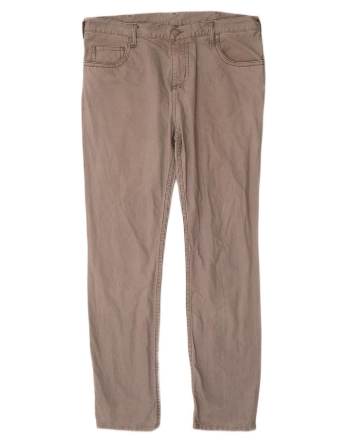CARHARTT Mens Slim Casual Trousers W36 L34 Grey Cotton