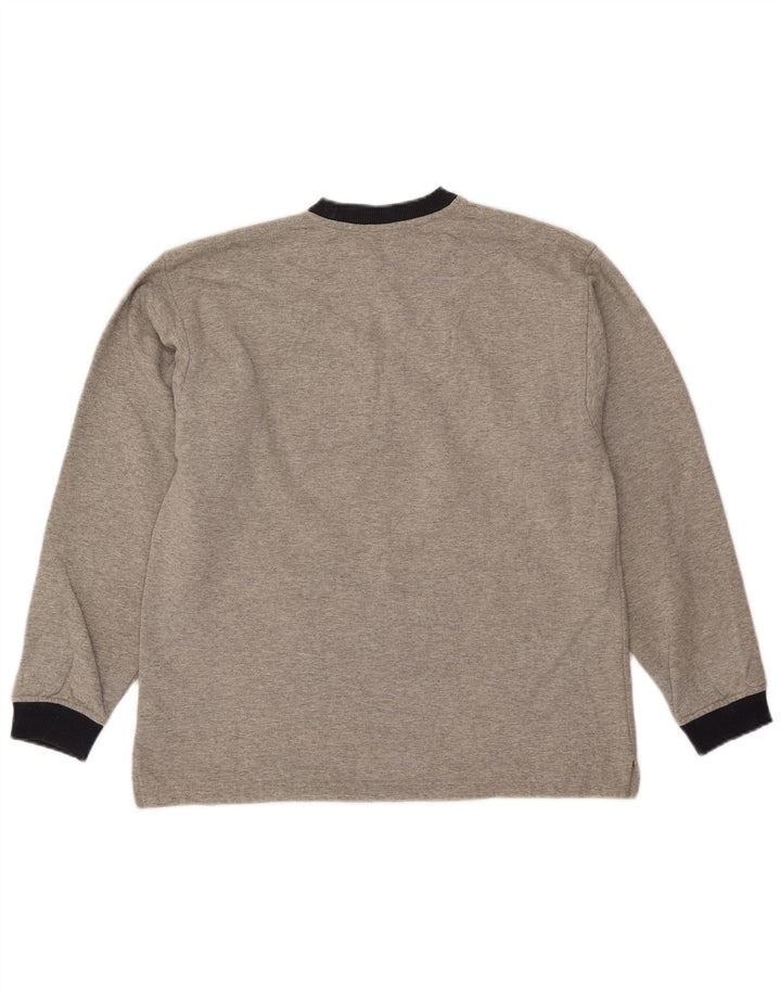 Fila Mens Graphic Sweatshirt Jumper IT 48 Medium Grey Flecked Cotton