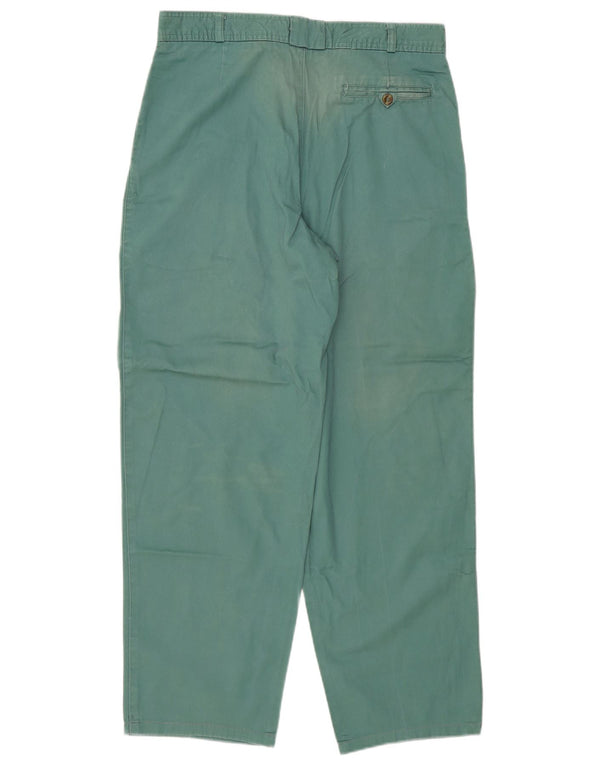 Globe Trotter Mens Pegged Casual Trousers IT 50 Large W34 L30 Green Cotton