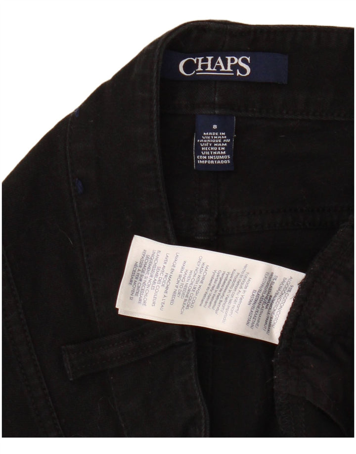 CHAPS Womens Straight Jeans US 8 Medium W32 L31 Black Cotton