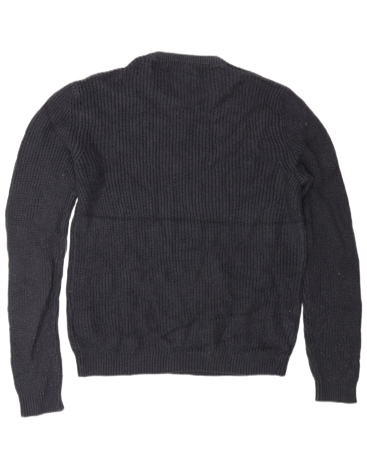 Jack & Jones Mens Crew Neck Jumper Sweater Medium Navy Blue Acrylic