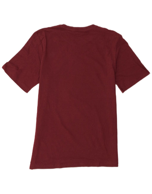 Jack & Jones Mens Graphic T-Shirt Top Medium Burgundy Cotton