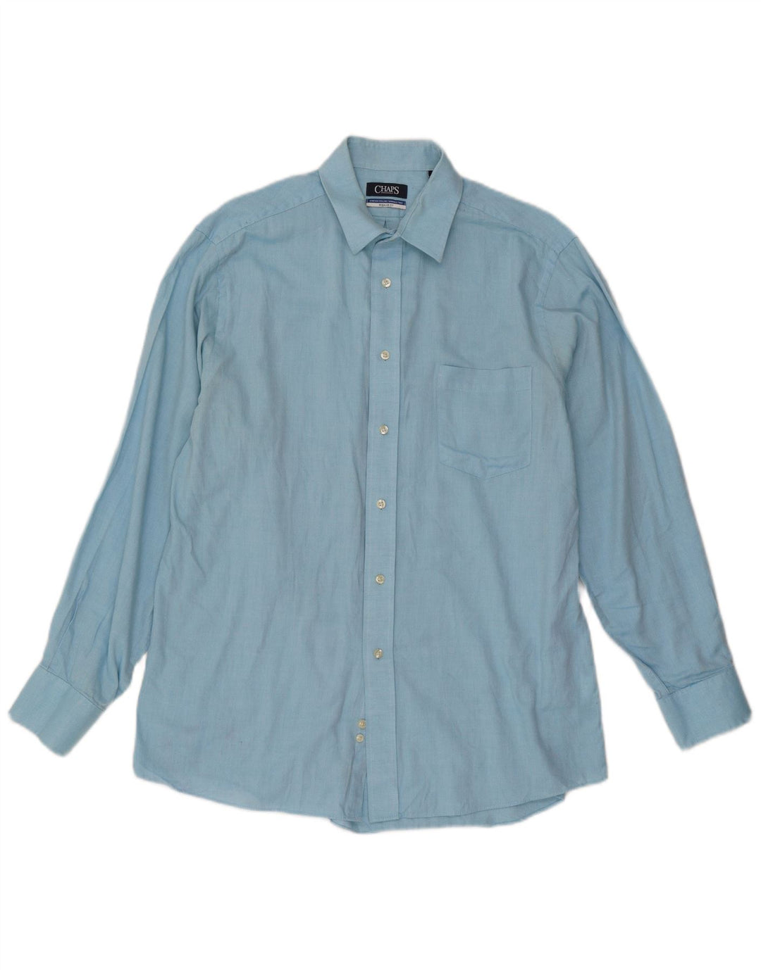 Chaps Mens Regular Fit Shirt Size 16 1/2 Large Blue