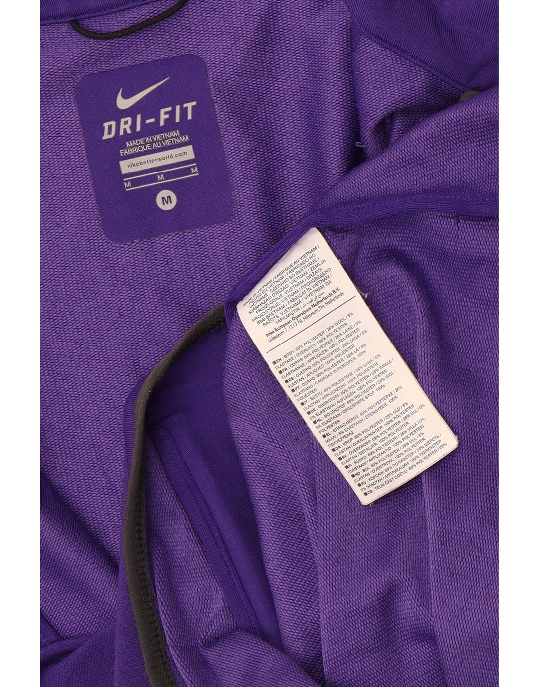 Nike Mens Tracksuit Top Jacket Medium Purple Polyester