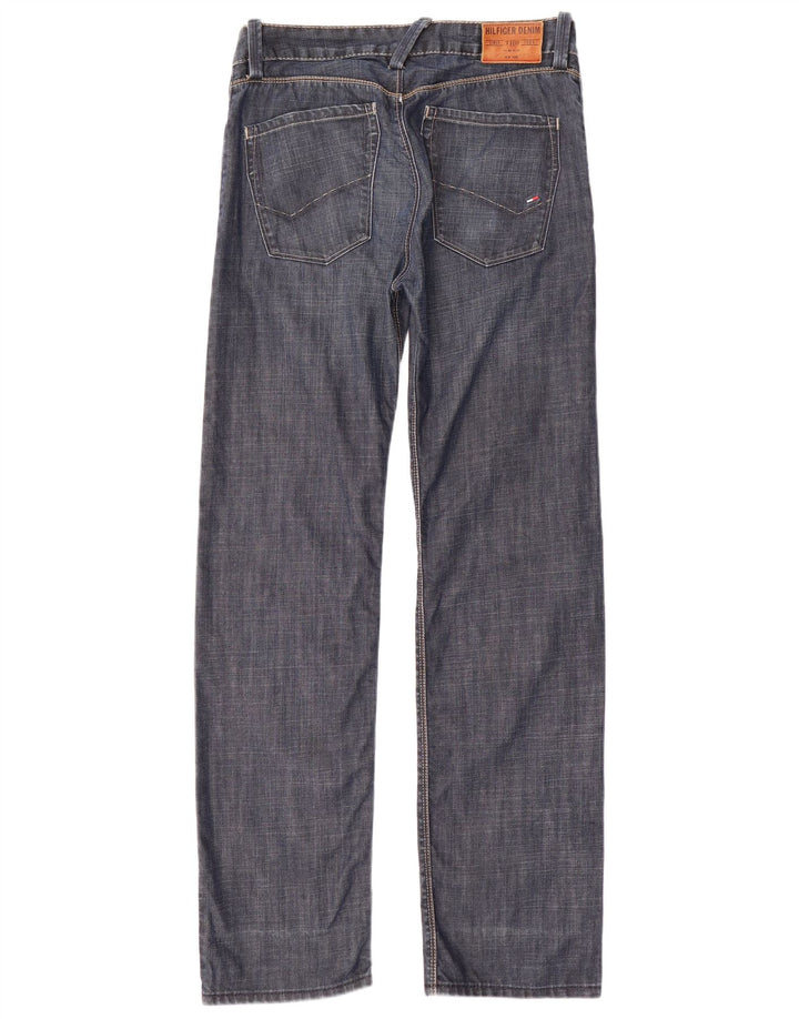 TOMMY HILFIGER Mens Straight Jeans W30 L34 Navy Blue Cotton