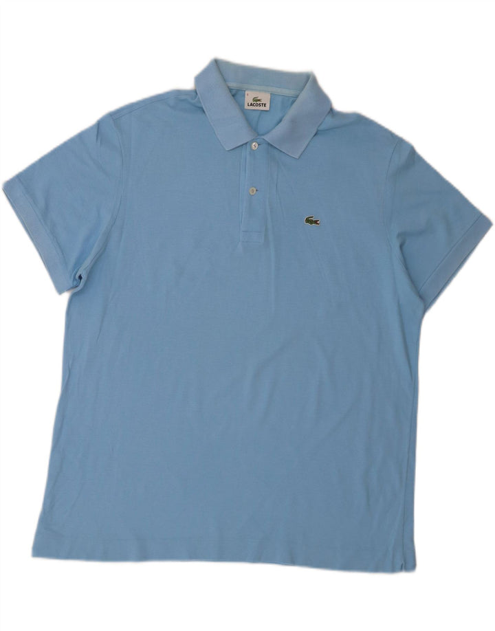 Lacoste Mens Polo Shirt Size 6 XL Blue Cotton