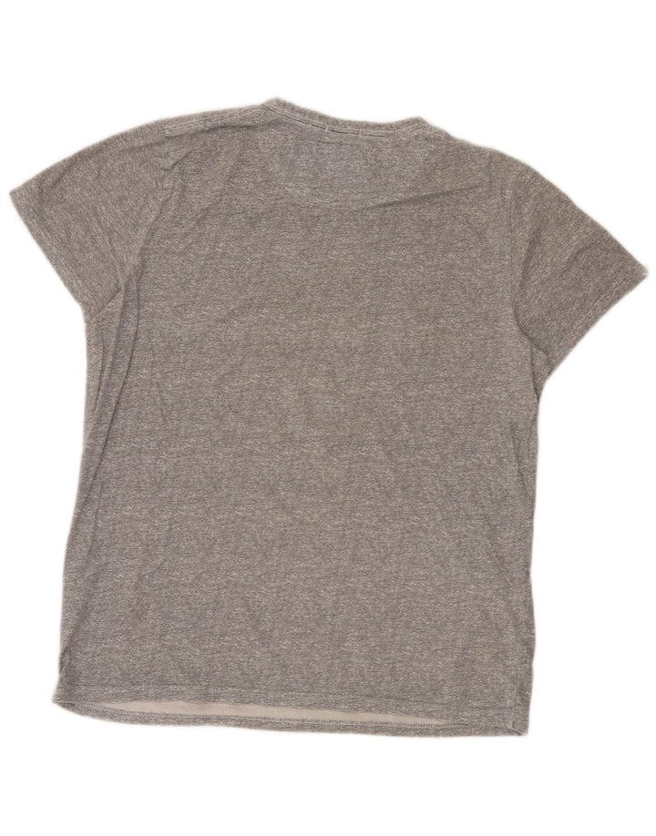 Hollister Mens Graphic T-Shirt Top Medium Grey Cotton