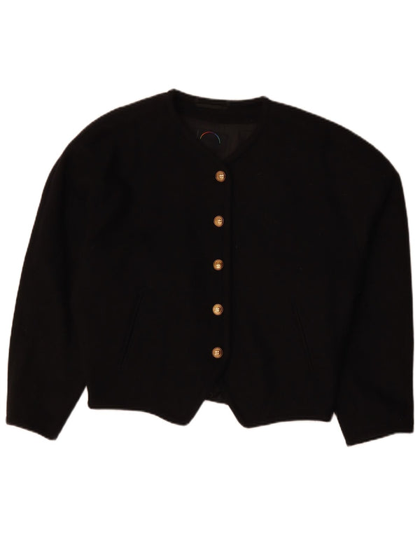 BOGNER Womens Crop 5 Button Blazer Jacket UK 18 XL Black