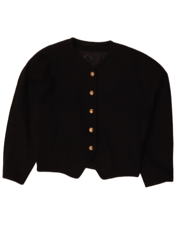 BOGNER Womens Crop 5 Button Blazer Jacket UK 18 XL Black