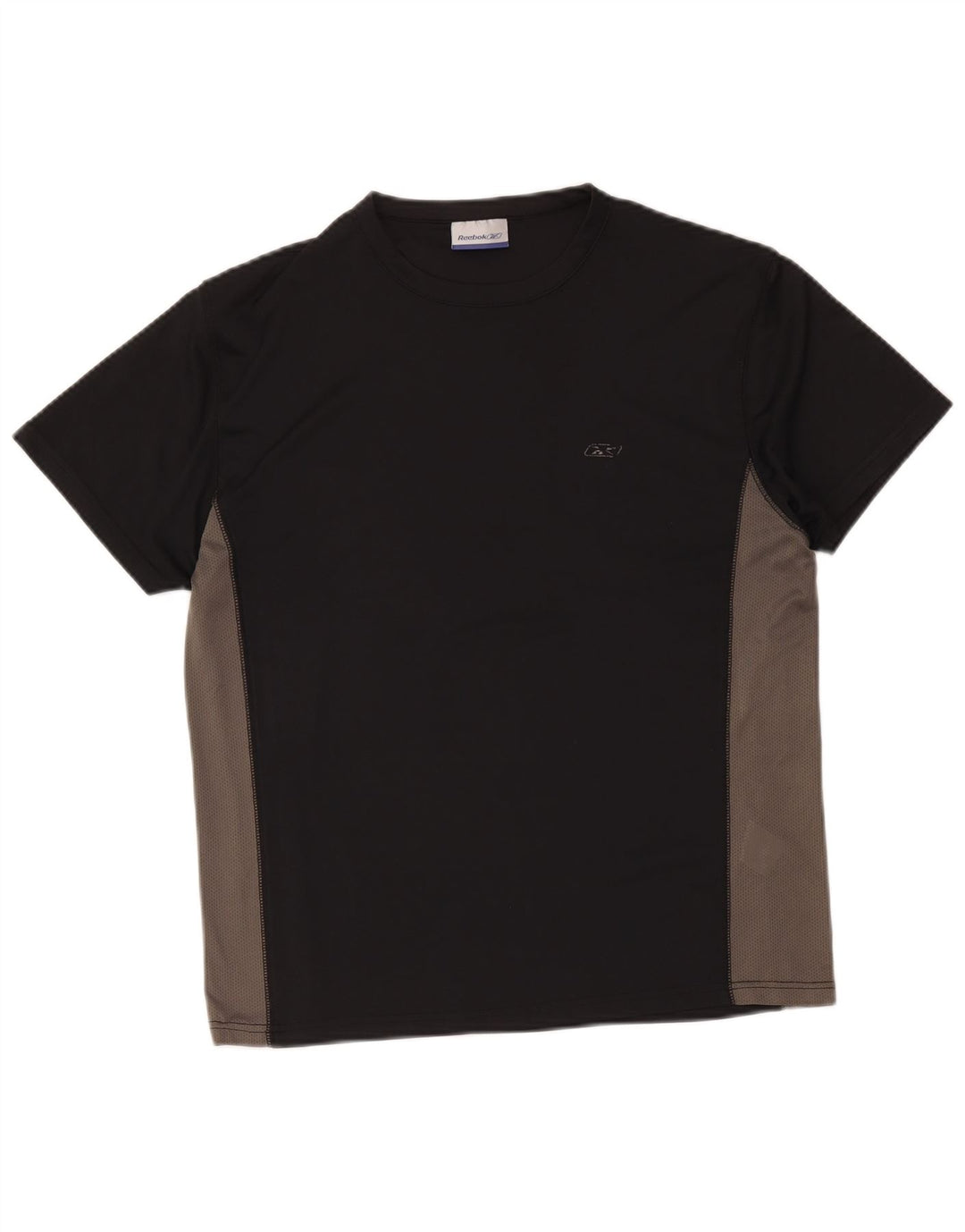 Reebok Mens T-Shirt Top Medium Black Colourblock