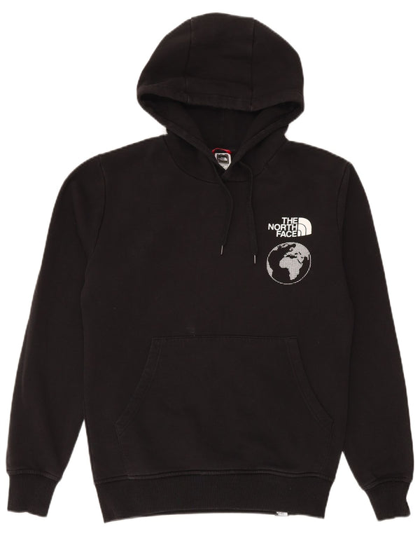 The North Face Mens Hoodie Jumper Small Black Cotton