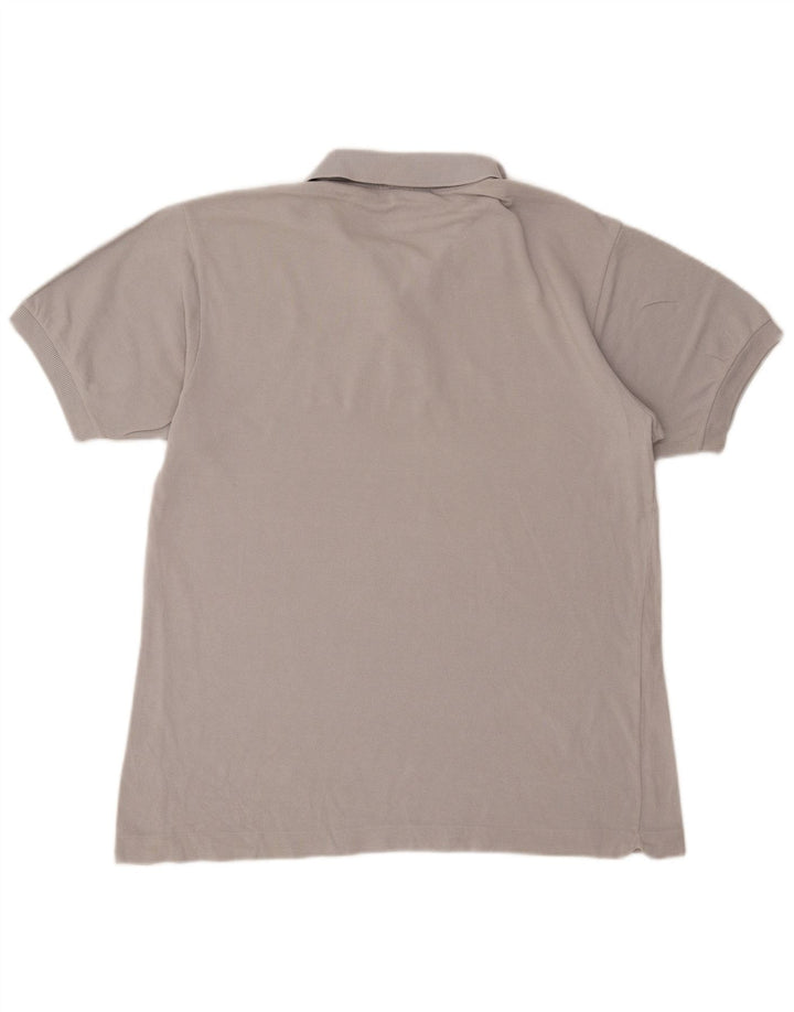 Lacoste Mens Polo Shirt Size 4 Medium Grey Cotton