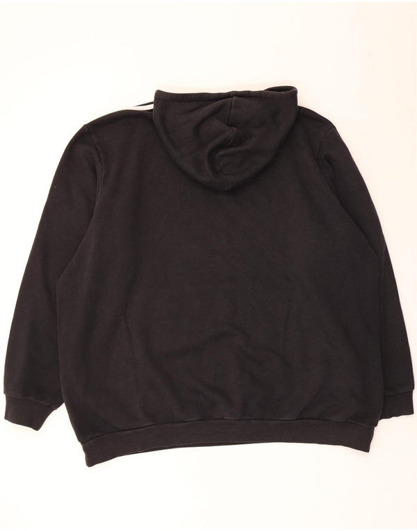 Adidas Mens Hoodie Jumper 2XL Black Cotton