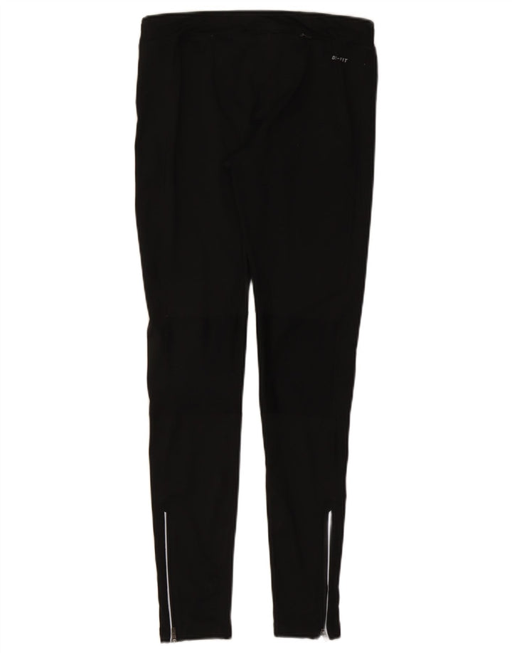 NIKE Womens Dri Fit Tracksuit Trousers UK 12 Medium  Black