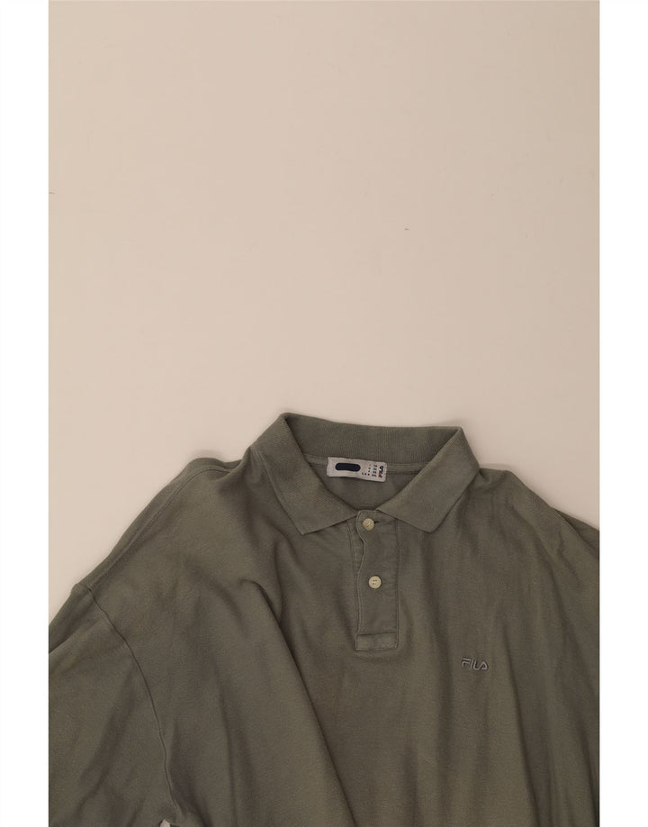 FILA Mens Polo Shirt 2XL Grey Cotton Vintage Fila and Second-Hand Fila from Messina Hembry 