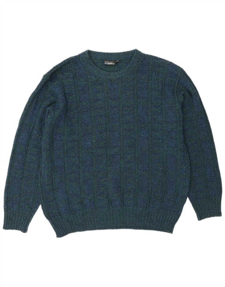 Rasica Mens Crew Neck Jumper Sweater IT 54 XL Blue