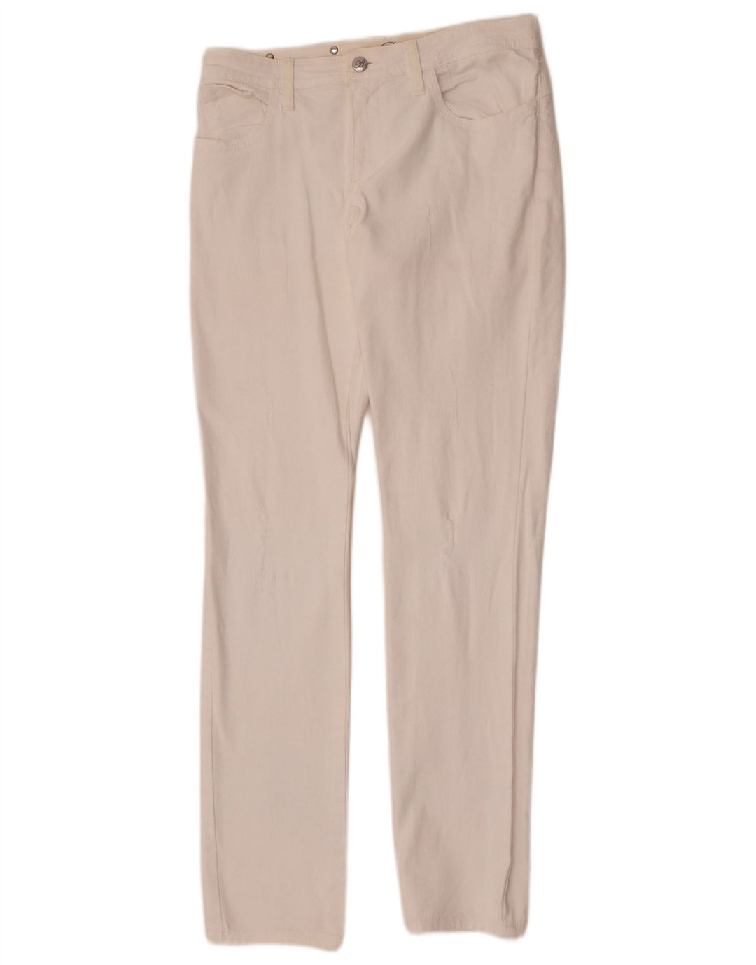 Blumarine Womens Slim Jeans IT 44 Medium W30 L33 White Cotton