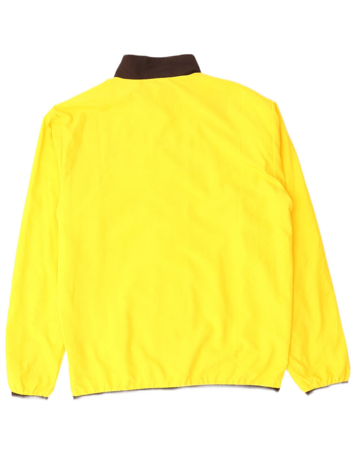 Puma Mens Tracksuit Top Jacket Medium Yellow Colourblock Polyester