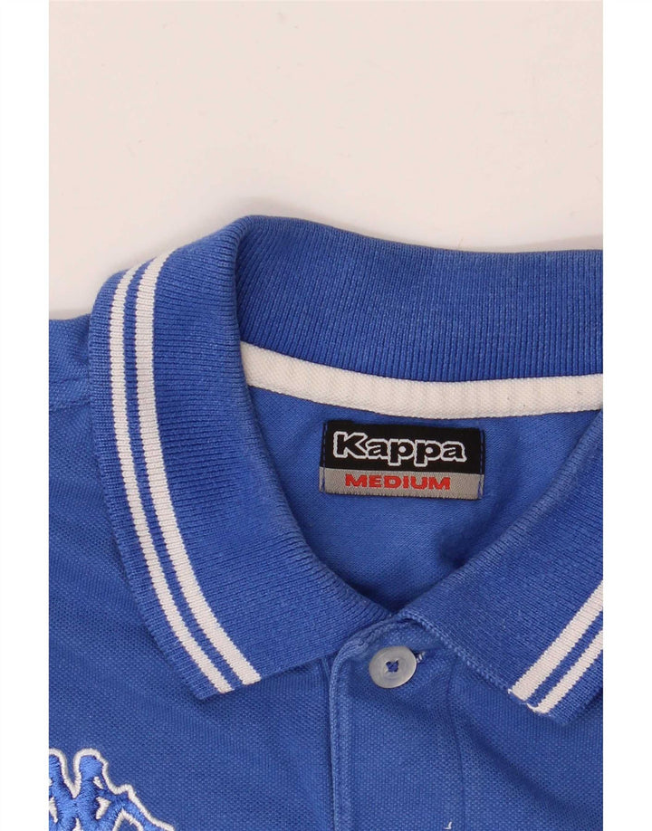 Kappa Mens Polo Shirt Medium Blue Striped
