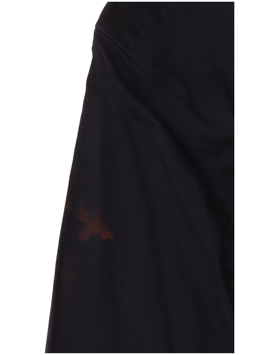 Calvin Klein Mens Fitted Shirt Size 39 15 1/2 Medium Navy Blue Cotton