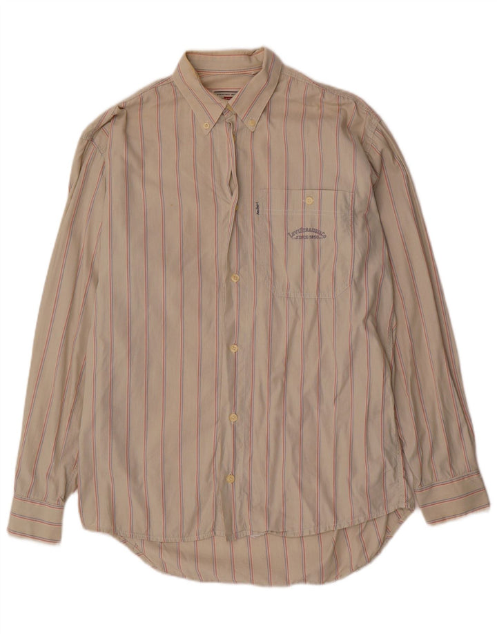 LEVI'S Mens Shirt Small Beige Striped