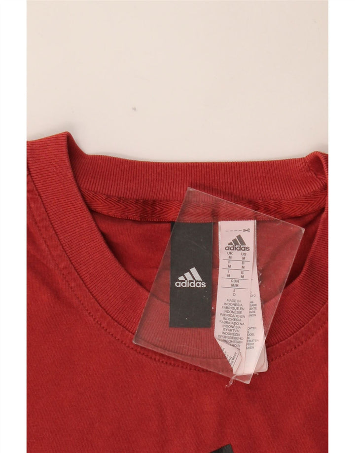 ADIDAS Mens Graphic T-Shirt Top Medium Red