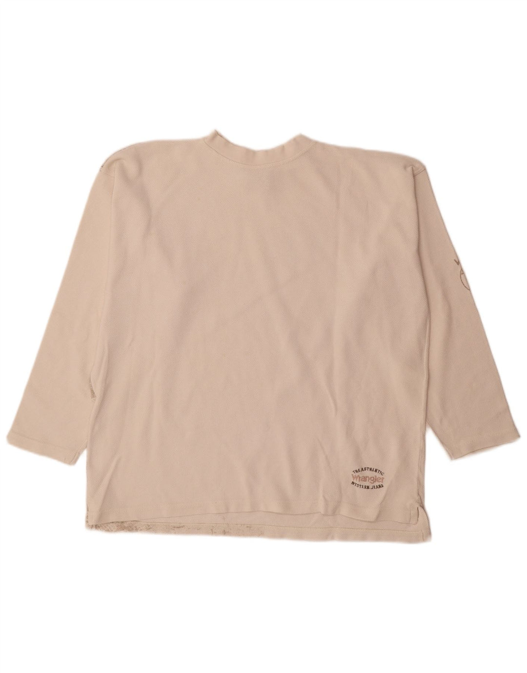 Wrangler Mens Graphic Top Long Sleeve Large White