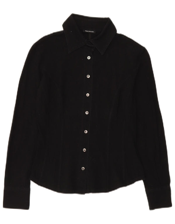Penny Black Womens Shirt UK 10 Small Black Cotton