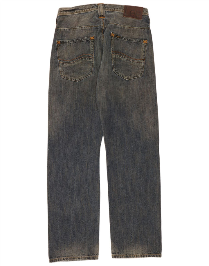 Lee Mens Straight Jeans W34 L34 Blue Cotton