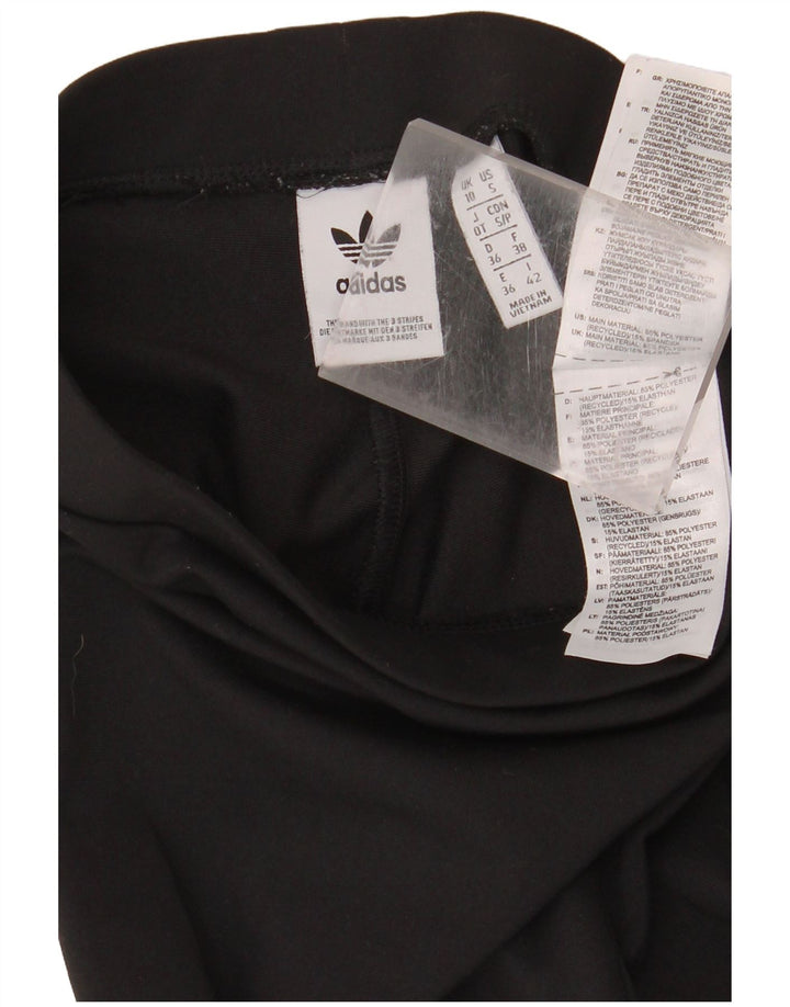 ADIDAS Womens Stirrup Leggings UK 10 Small  Black Polyester