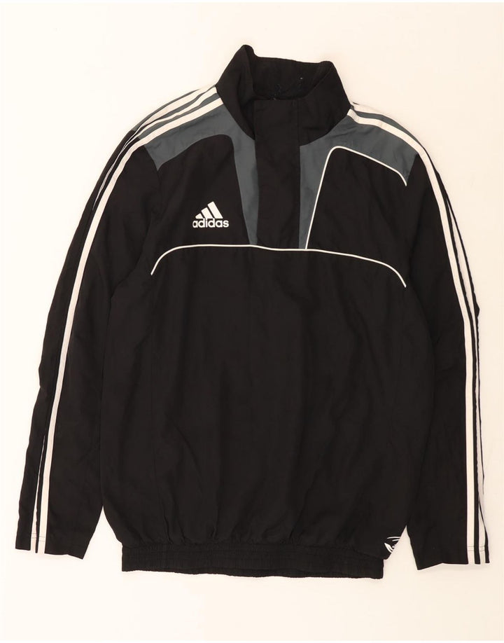 Adidas Mens Anorak Jacket UK 36 Small Black Colourblock Polyester