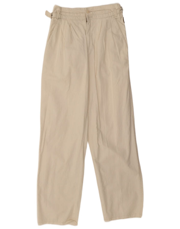 Swinger Womens High Waist Chino Trousers IT 46 Large W28 L31 Off White