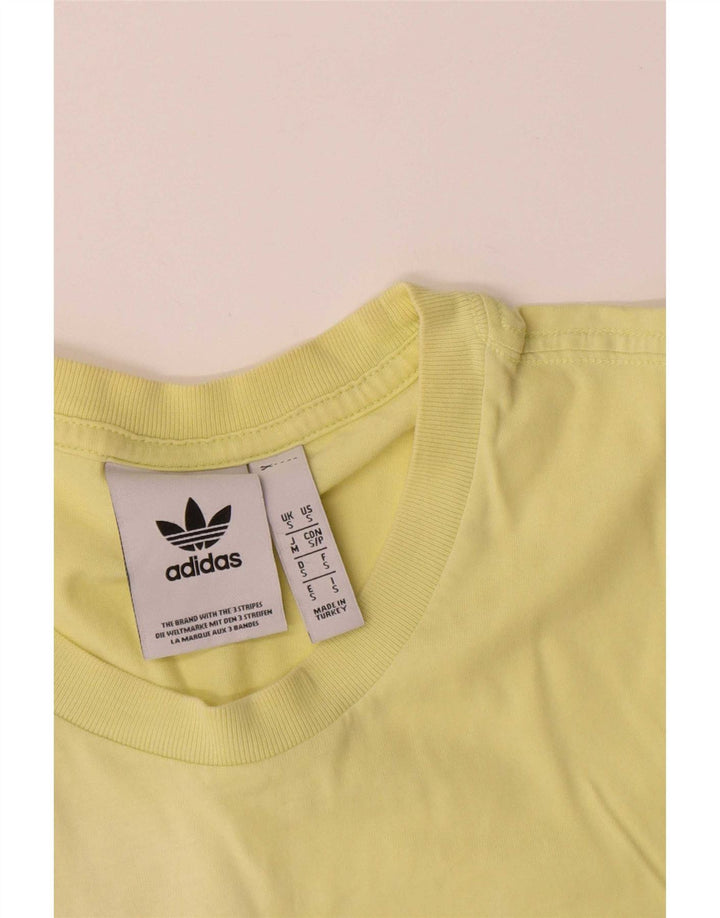 Adidas Mens T-Shirt Top Small Yellow