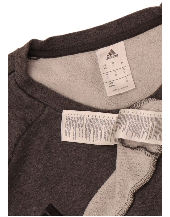 Adidas Mens Sweatshirt Jumper XL Grey Cotton
