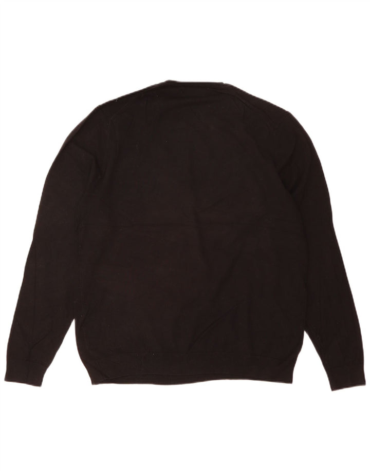 Zara Mens Crew Neck Jumper Sweater XL Black