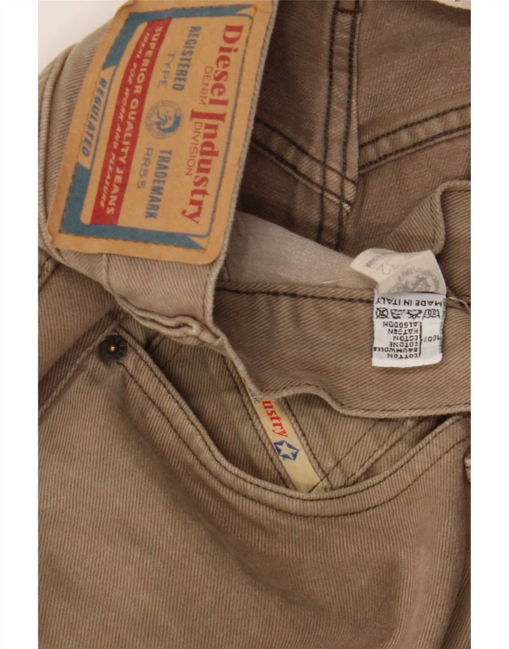 Diesel Mens Straight Jeans W32 L33 Brown Cotton