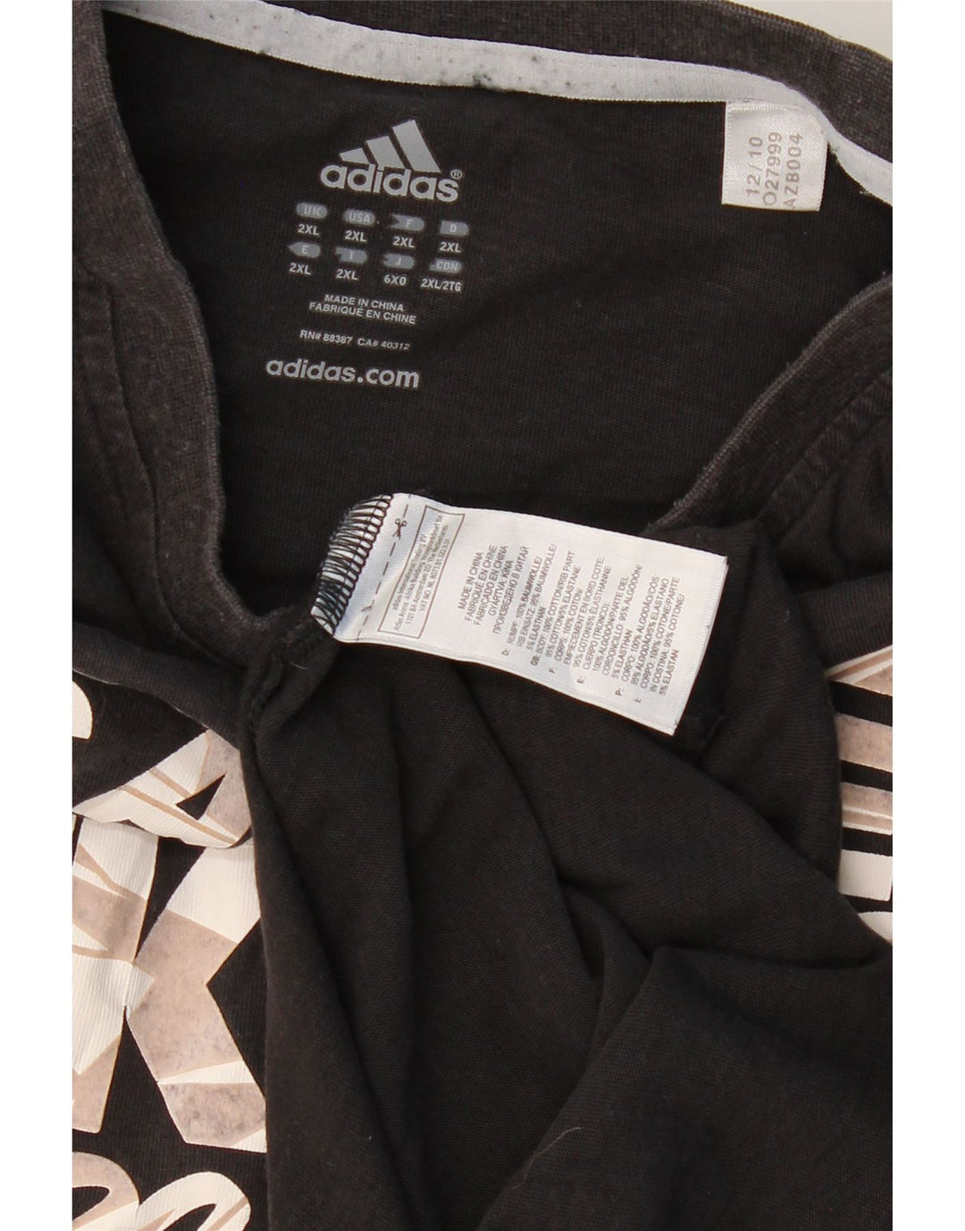 ADIDAS Mens Los Angeles Lakers Graphic T-Shirt Top 2XL Black Cotton