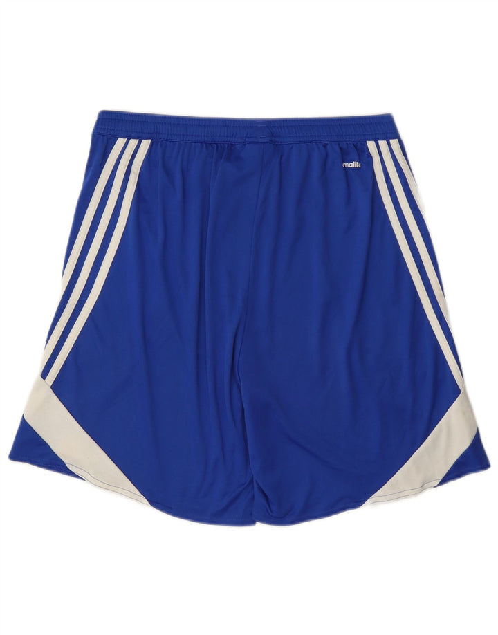 Adidas Mens Climalite Sport Shorts Medium Blue Colourblock Polyester