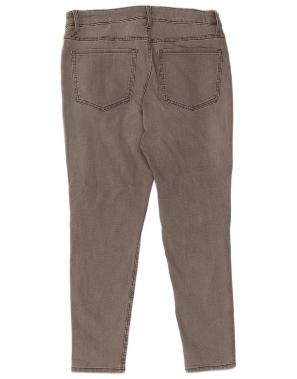 Marks & Spencer Womens The Ivy Skinny Jeans UK 14 Large W32 L26 Grey Cotton