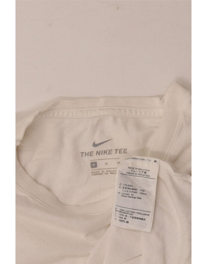 Nike Mens T-Shirt Top Medium White Cotton