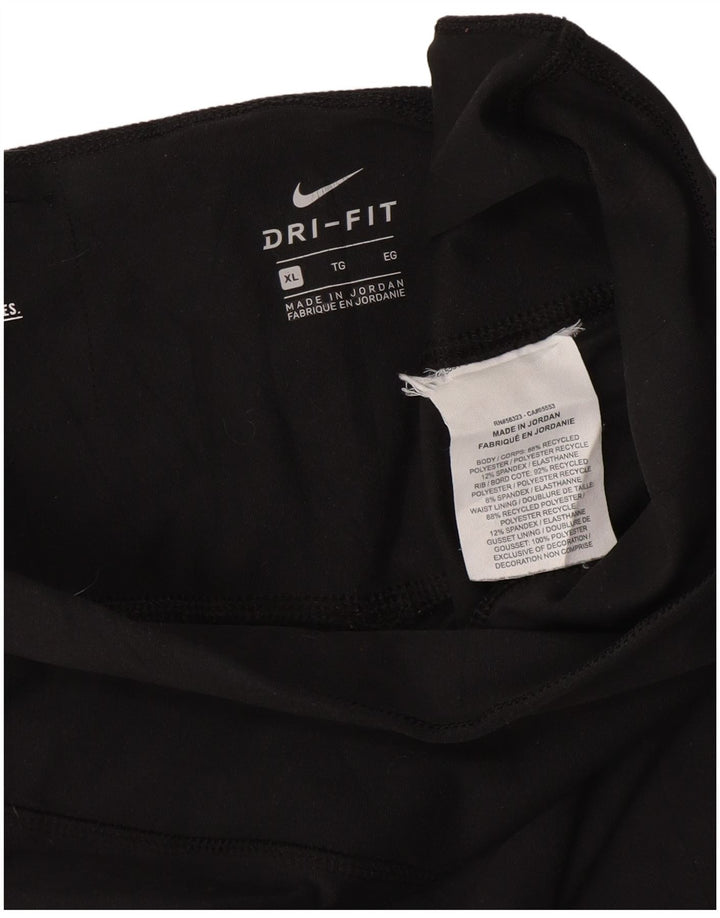 NIKE Womens Dri Fit Leggings UK 18 XL Black Polyester