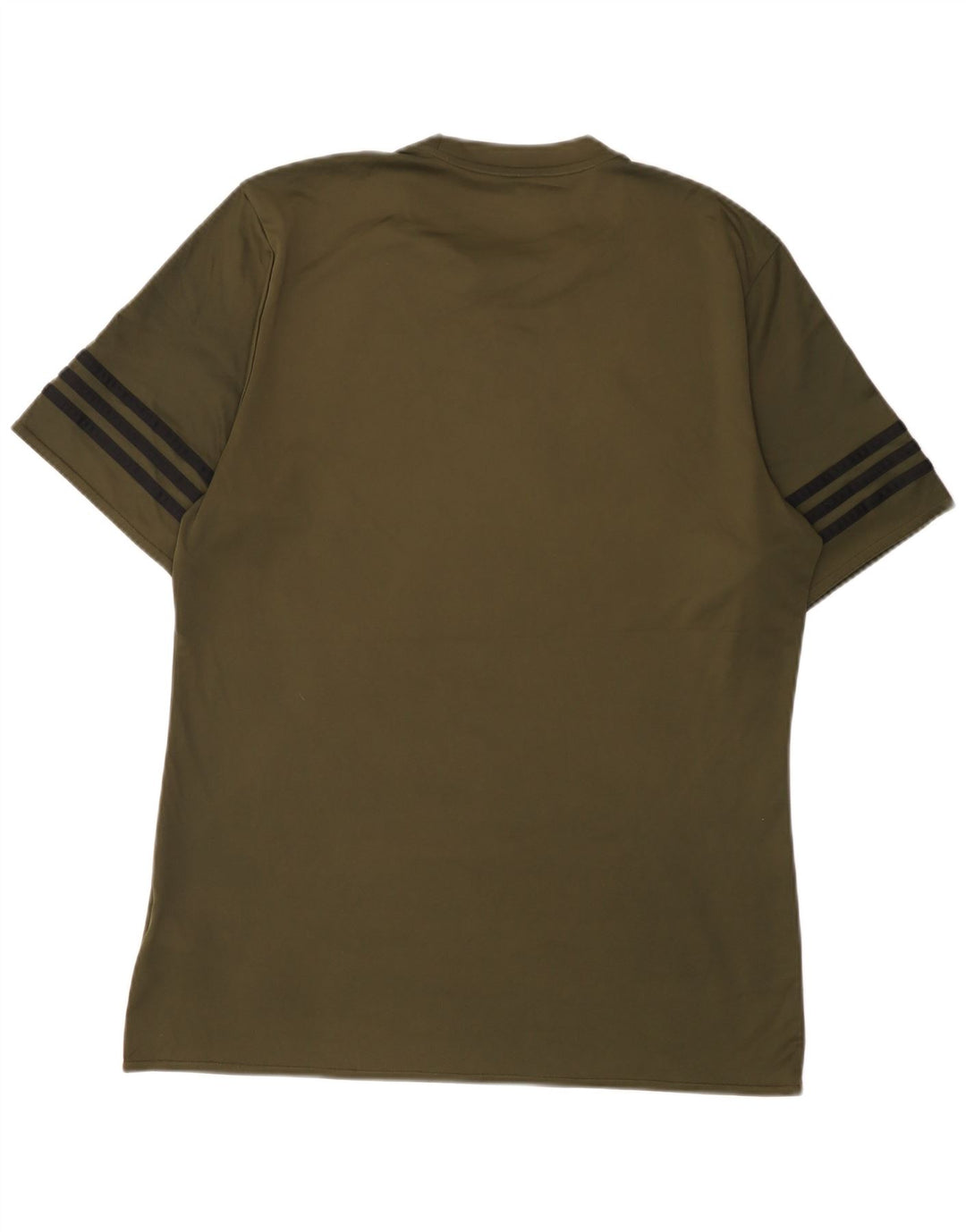 Adidas Mens Climalite T-Shirt Top Large Khaki Polyester