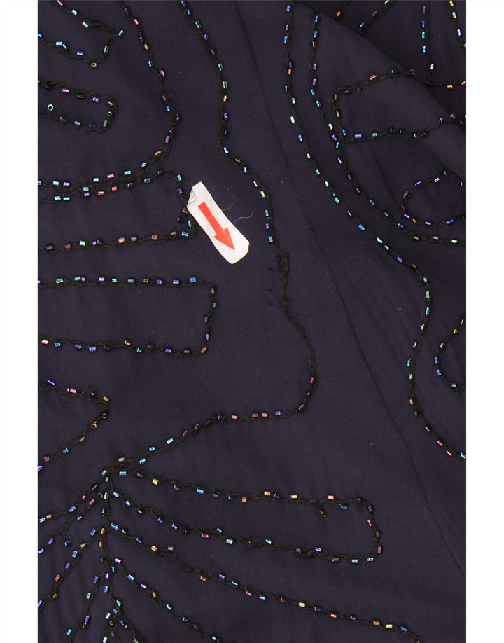 Marks & Spencer Womens Sleeveless A-Line Dress UK 16 Large Purple Polyester