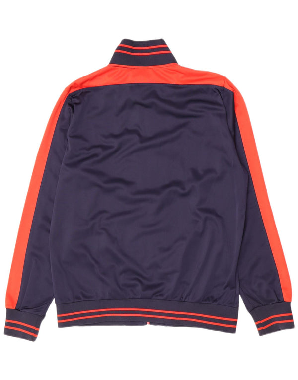 Lotto Mens Tracksuit Top Jacket Medium Navy Blue Colourblock Polyester