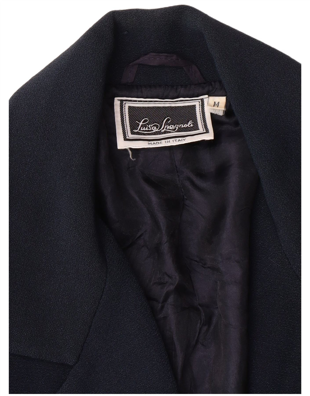 LUISA SPAGNOLI Womens 3 Button Blazer Jacket UK 14 Medium Navy Blue