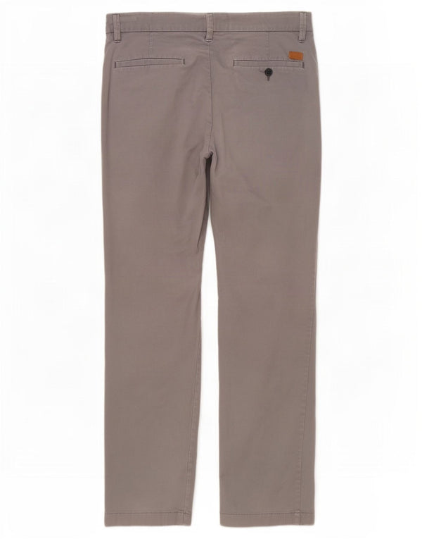Timberland Mens Straight Chino Trousers W32 L32 Grey Cotton