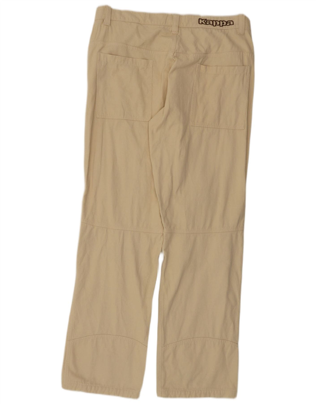 KAPPA Mens Graphic Straight Casual Trousers XL W38 L35 Beige Cotton