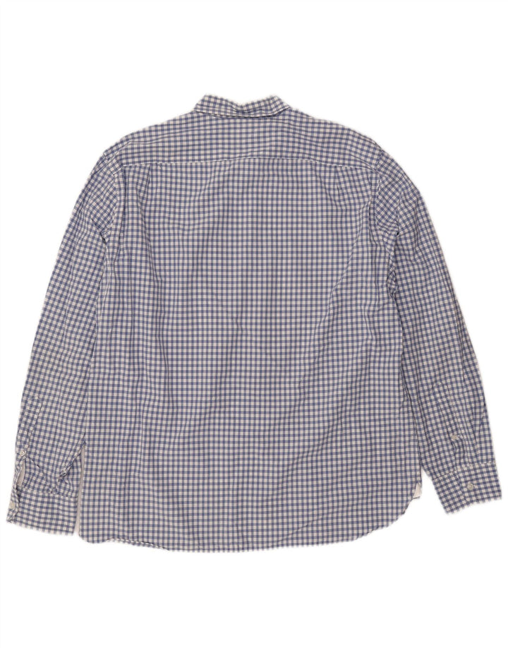 J. CREW Mens Shirt XL Blue Check Cotton