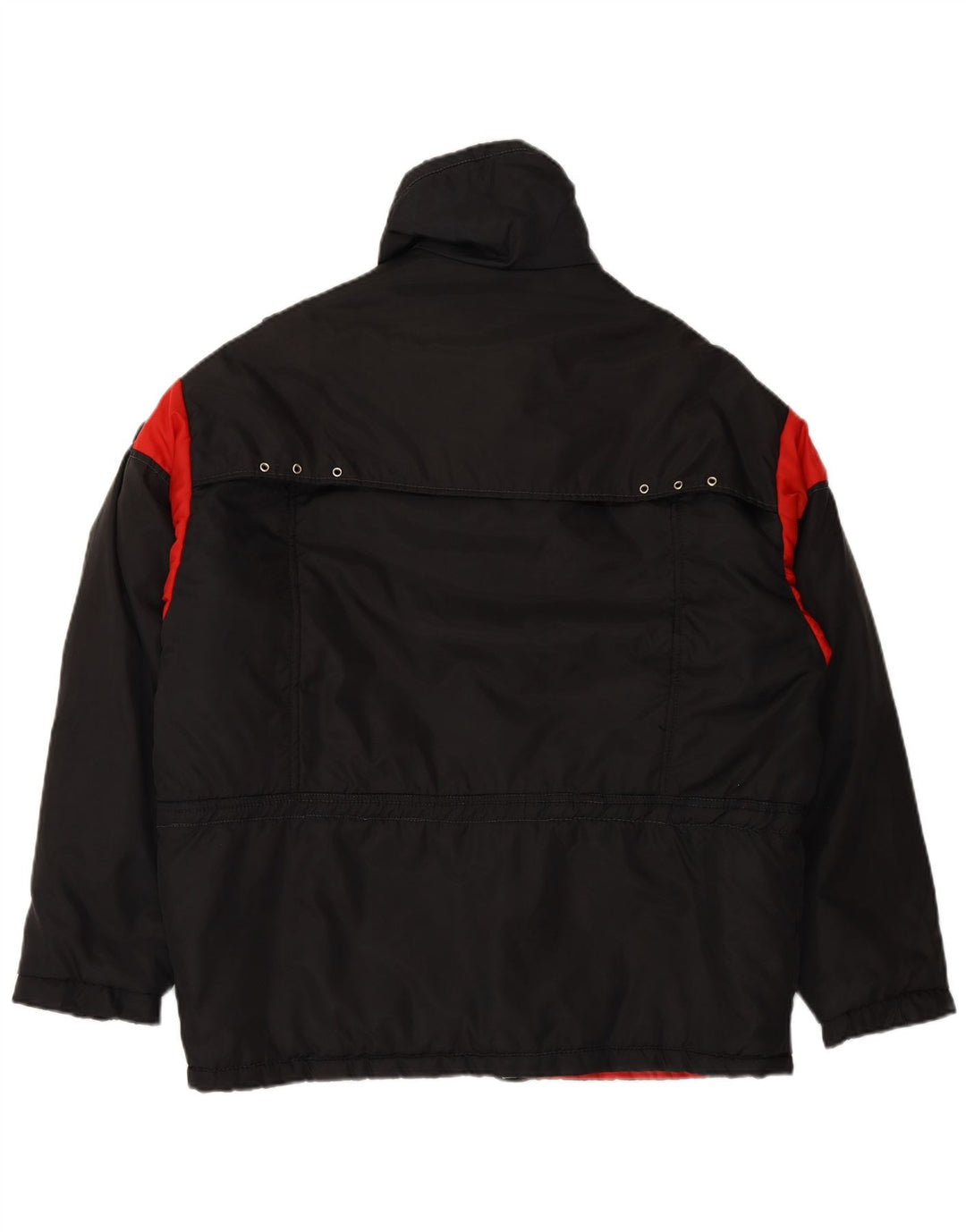 VINTAGE Mens Windbreaker Jacket IT 54 2XL Black Colourblock Polyamide